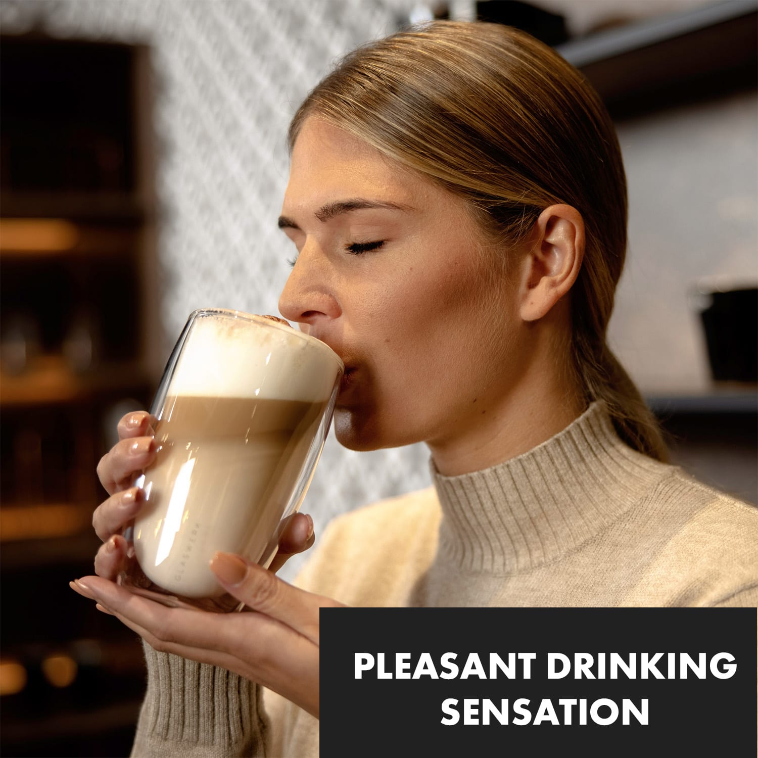 Klarstein Glaswerk Carajillo, termopoháre s dvojitým sklom, 450 ml, ručne vyrobené, borosilikátové sklo – Obrázok 2