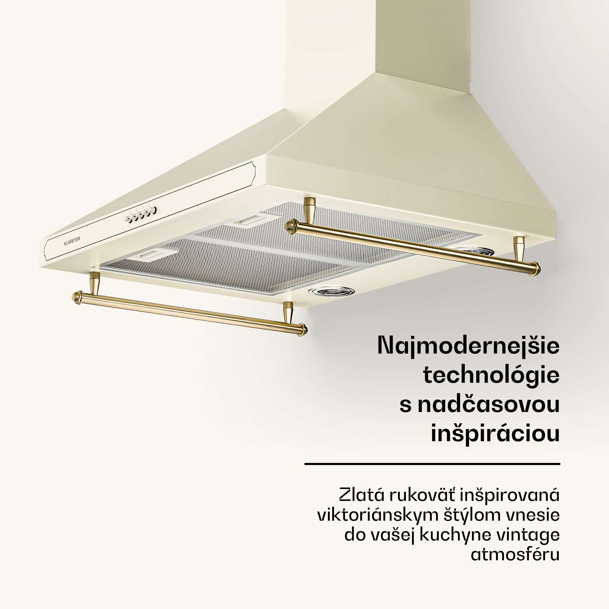 Klarstein Victoria, digestor, 60 cm, nástenný, 644,5 m³/h, LED, retro dizajn, čierny – Obrázok 4