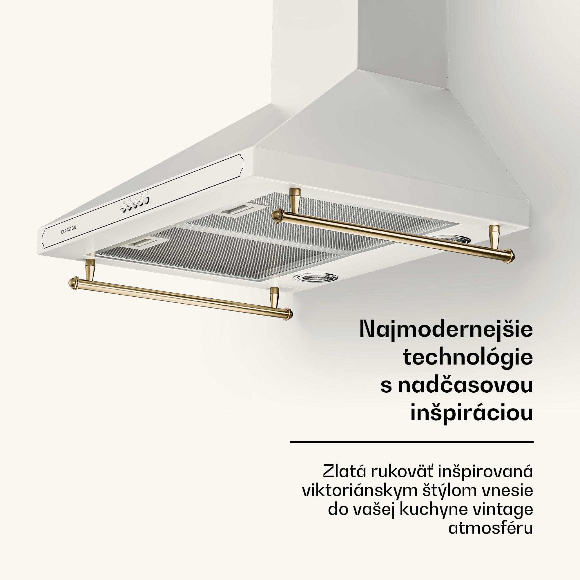 Klarstein Victoria, digestor, 60 cm, nástenný, 644,5 m³/h, LED, retro dizajn, čierny – Obrázok 4