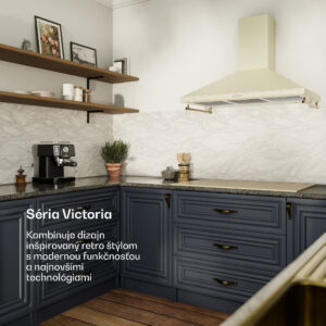 Klarstein Victoria 90, digestor, 90 cm, nástenný, 644,5 m³/h, LED, retro dizajn, slonovinový