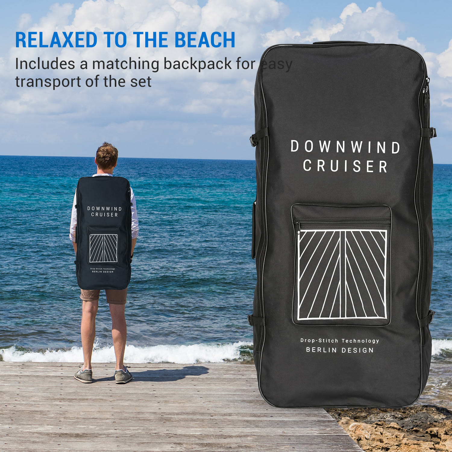 Capital Sports Downwind Cruiser 10.8, nafukovací paddelboard, kompletná súprava – Obrázok 4