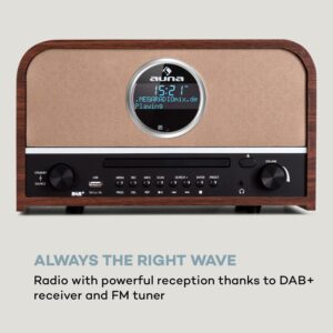 auna Columbia, DAB rádio, 60 W, CD prehrávač, DAB+/ UKW tuner, USB nahrávanie, Bluetooth
