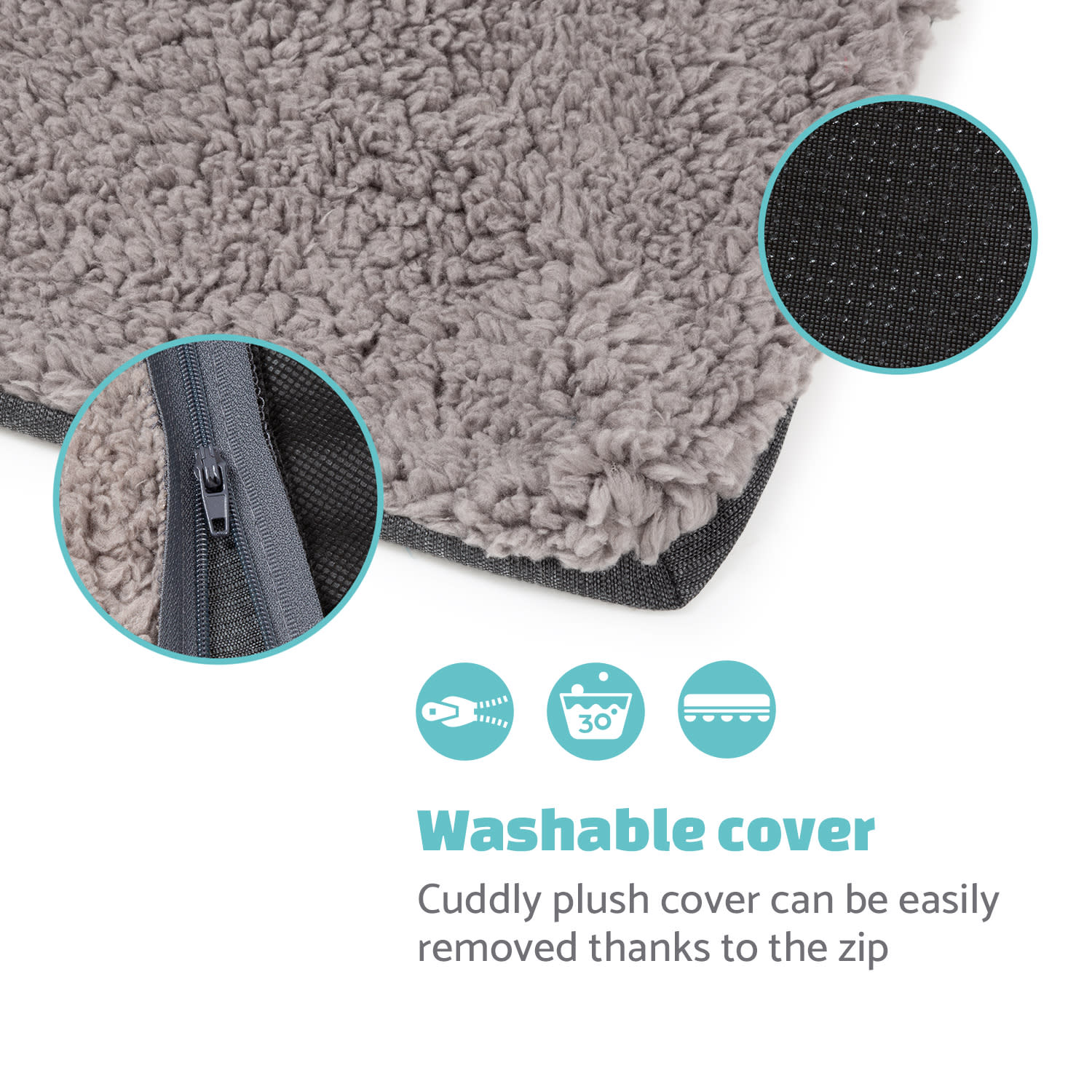 Brunolie Emma, pelech pre psa, náhradný poťah, možnosť prania, protišmykový, priedušný, veľkosť M (80 × 20 × 70 cm)