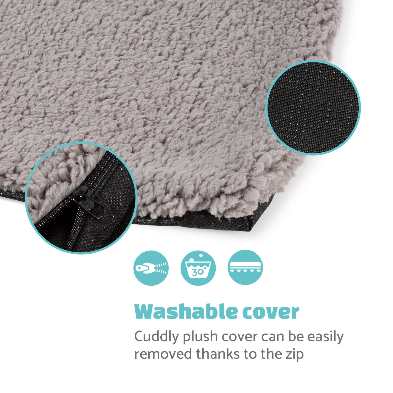 Brunolie Luna, pelech pre psa, náhradný poťah, prateľný, protišmykový, priedušný, veľkosť XL (120 x 5 x 85 cm)