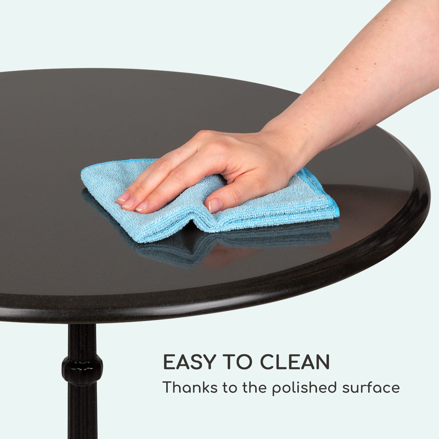 Blumfeldt Patras, bistro stôl, mramorová doska, Ø60cm, liatinový stojan – Obrázok 3