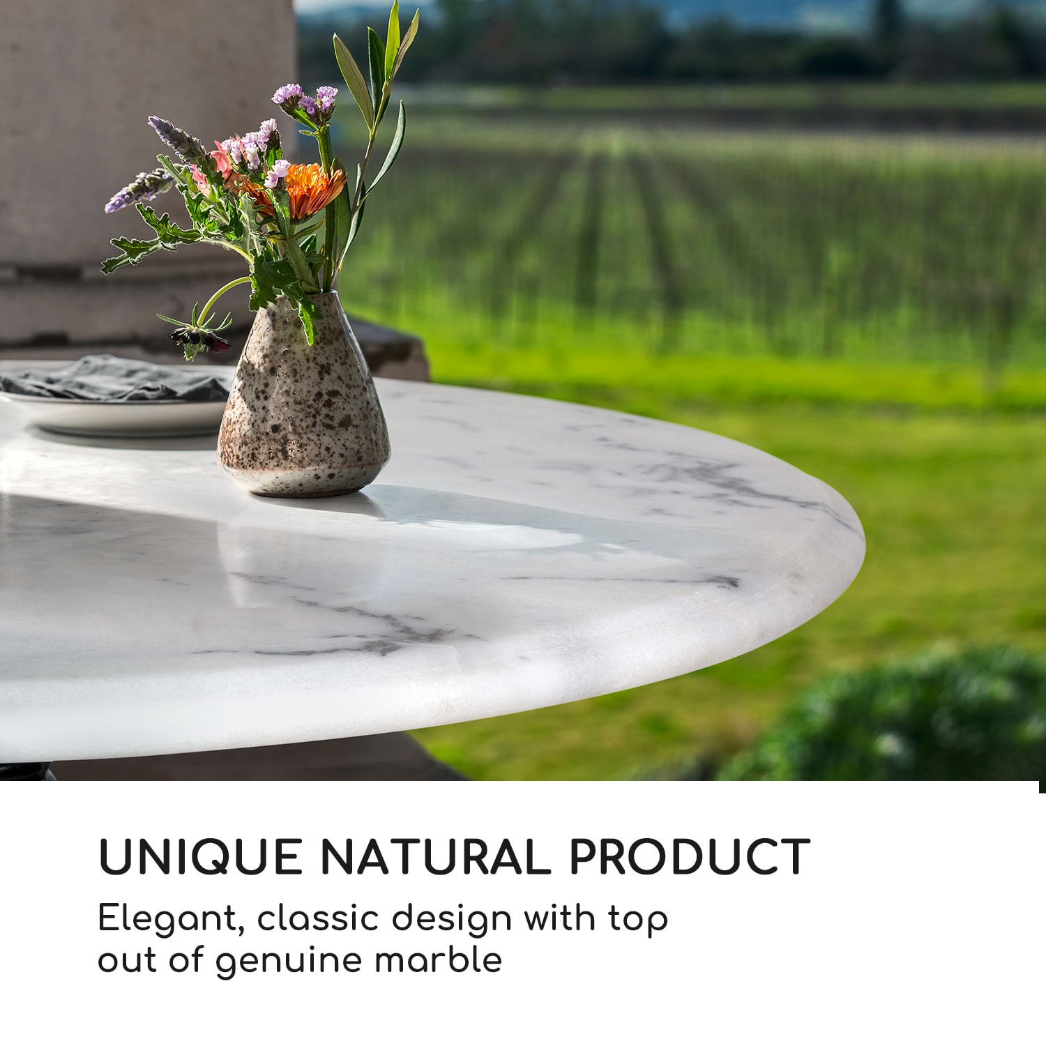 Blumfeldt Patras Taverna, barový stôl, 4 seasons marble, biely – Obrázok 2