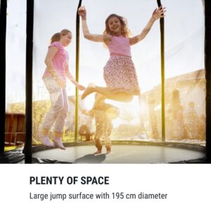 KLARFIT Jumpstarter, trampolína, 2,5 m Ø, sieť 120 kg max., 195 cm Ø skákacia plocha