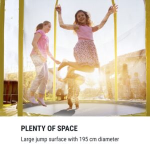 KLARFIT Jumpstarter, trampolína, 2,5 m Ø, sieť 120 kg max., 195 cm Ø skákacia plocha