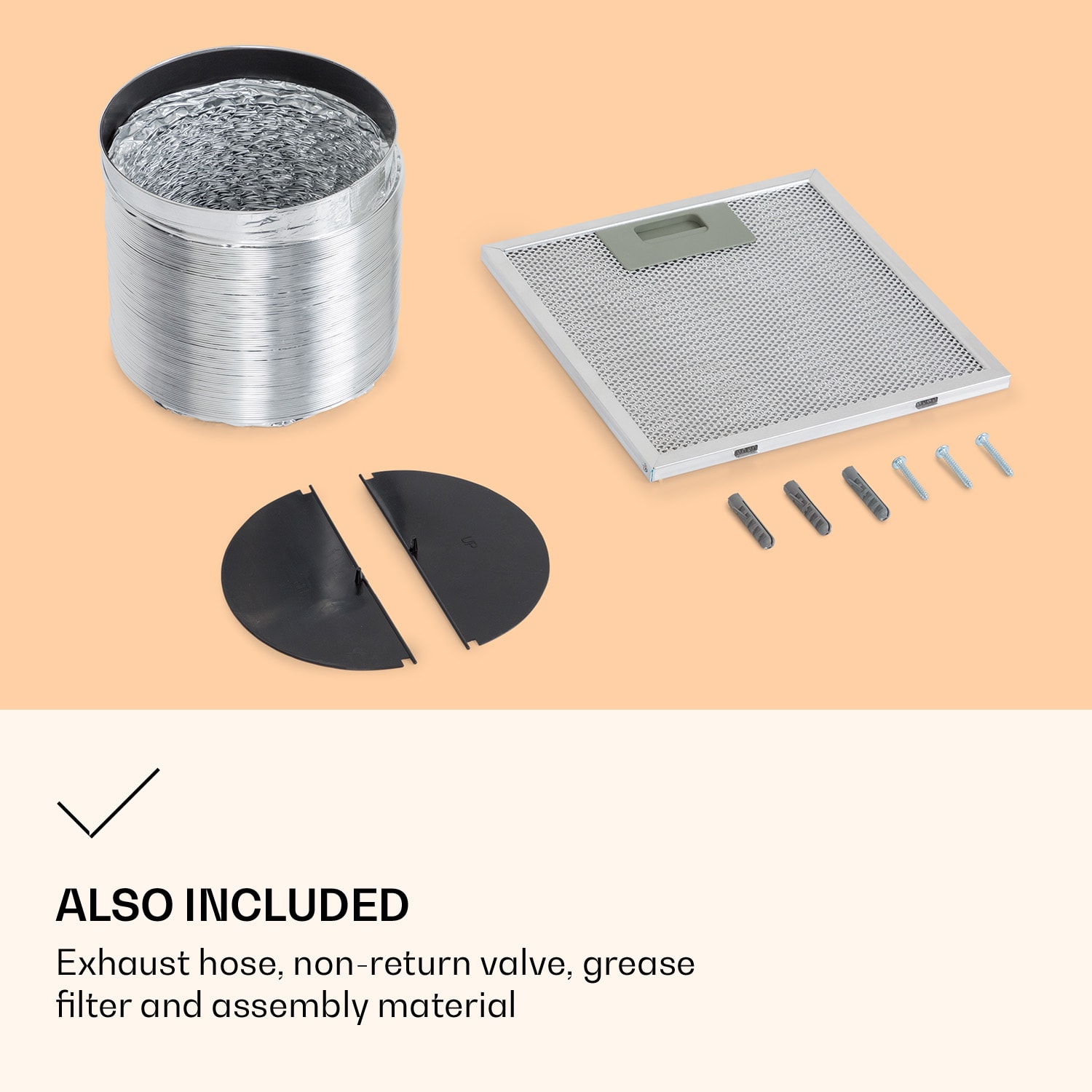 Klarstein Barella, digestor, 38 cm, 557 m³/h, LED, biely – Obrázok 4