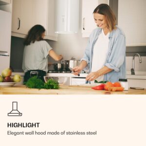 Klarstein Barella, digestor, 38 cm, 518 m³/h, LED, biely