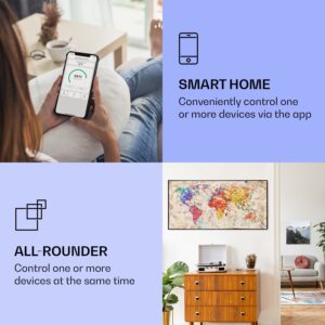 Klarstein Wonderwall Air Art Smart, infračervený ohrievač, 120 x 60 cm, 700 W, farebná mapa