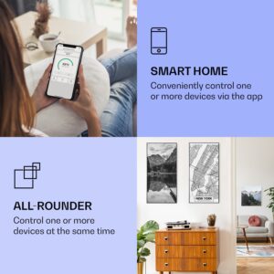 Klarstein Wonderwall Air Art Smart, infračervený ohrievač, 60 x 120 cm, 700 W, mapa mesta New York