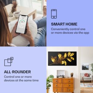 Klarstein Wonderwall Air Art Smart, infračervený ohrievač, 120 x 60 cm, 700 W, zlatý list