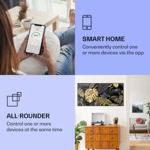 Klarstein Wonderwall Air Art Smart, infračervený ohrievač, 120 x 60 cm, 700 W, čierny list