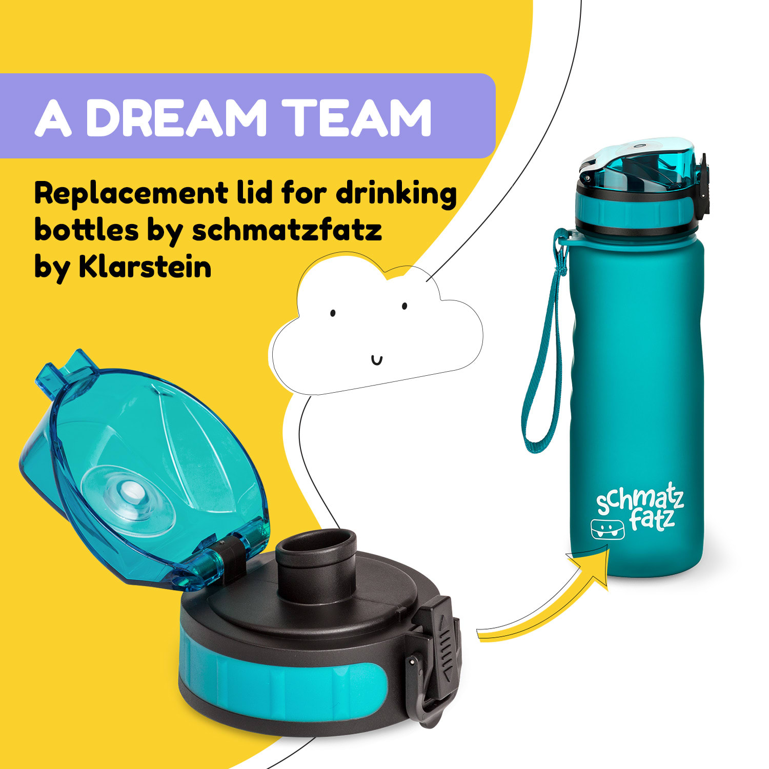 Klarstein Schmatzfatz, náhradný vrchnák, výška: 4,5 cm, priemer: 7 cm, bez BPA – Obrázok 2