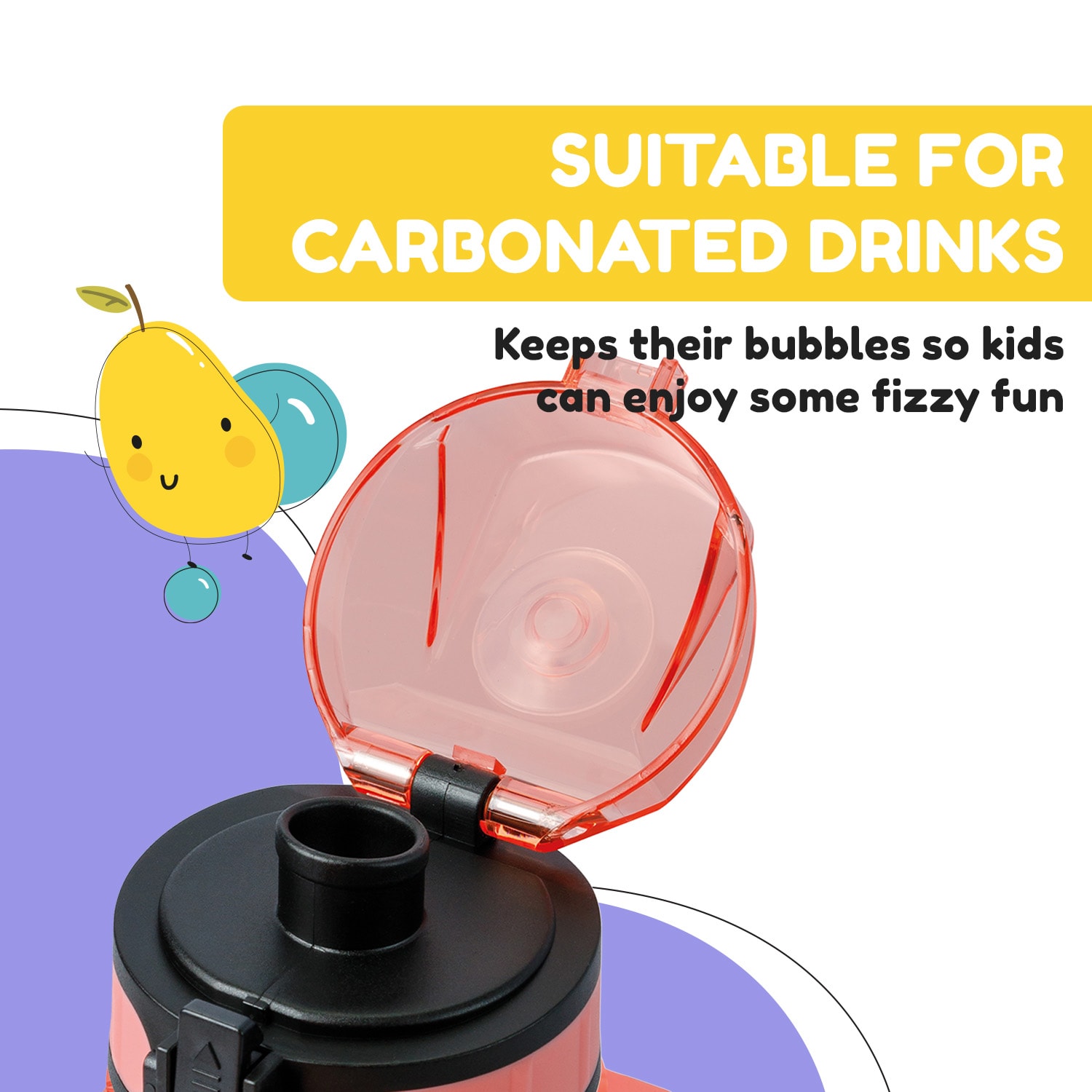 Klarstein Schmatzfatz, fľaša na pitie, športová fľaša, 350 ml, 18 cm, Tritan – Obrázok 4