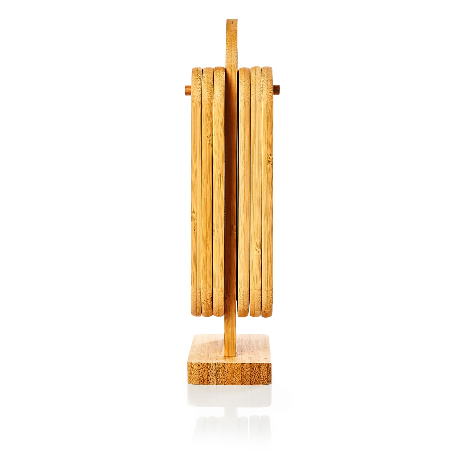 Klarstein 6-dielna súprava bambusových raňajkových dosiek so stojanom, 22 x 0,9 x 16 cm (ŠxVxH), jednoduchá údržba – Obrázok 3