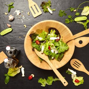 Klarstein Kuchynské príslušenstvo, kuchynské lyžice a obracačky, súprava 6 kusov, ekologické, bambus