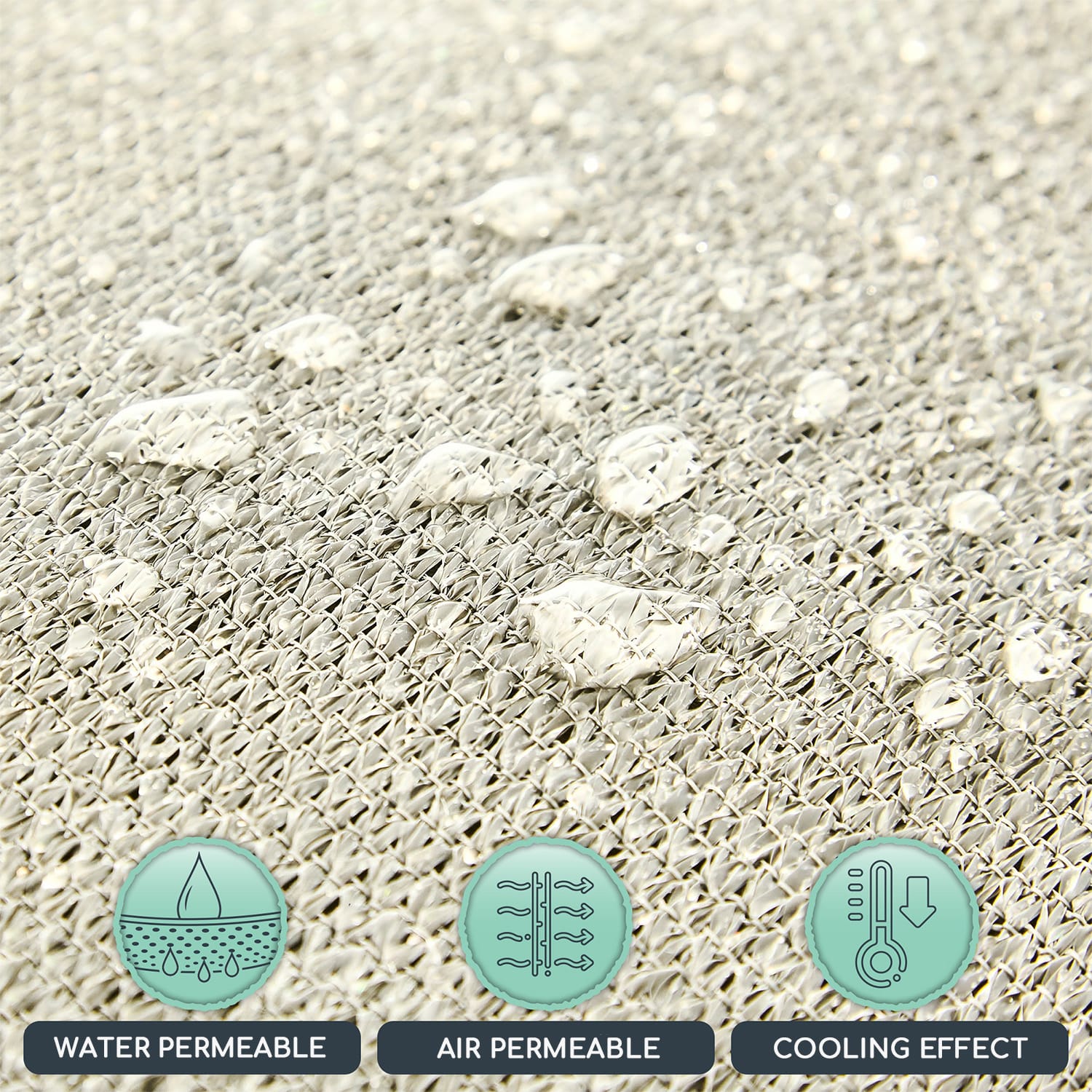 Blumfeldt Pravouhlá slnečná clona, 3 x 5 m, s upevňovacími okami, polyester, priedušná – Obrázok 2