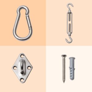 Bambuswald Montážna súprava na slnečnú clonu, nehrdzavejúca oceľ, 24-dielna