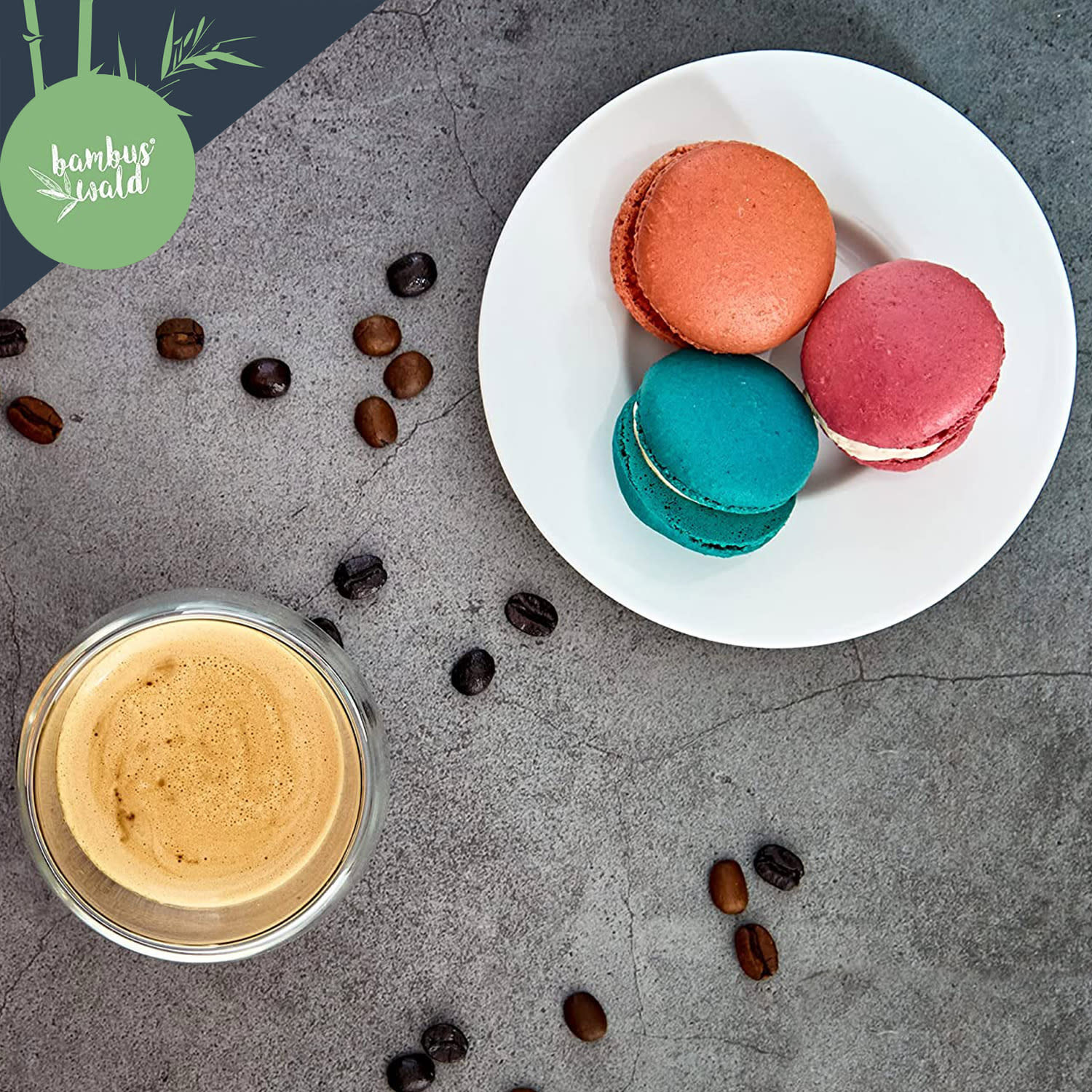 Bambuswald Pohár na kávu, 100 ml, termopohár, ručná výroba, borosilikátové sklo – Obrázok 5