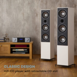 Auna CD-1000 DG, CD Prehrávač, USB, MP3, diaľkové ovládanie, LED displej, hliník