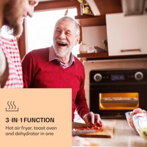 Klarstein AeroVital Jumbo 3 v 1, teplovzdušná fritéza, toaster, dehydrátor, 1550 W, 18 l