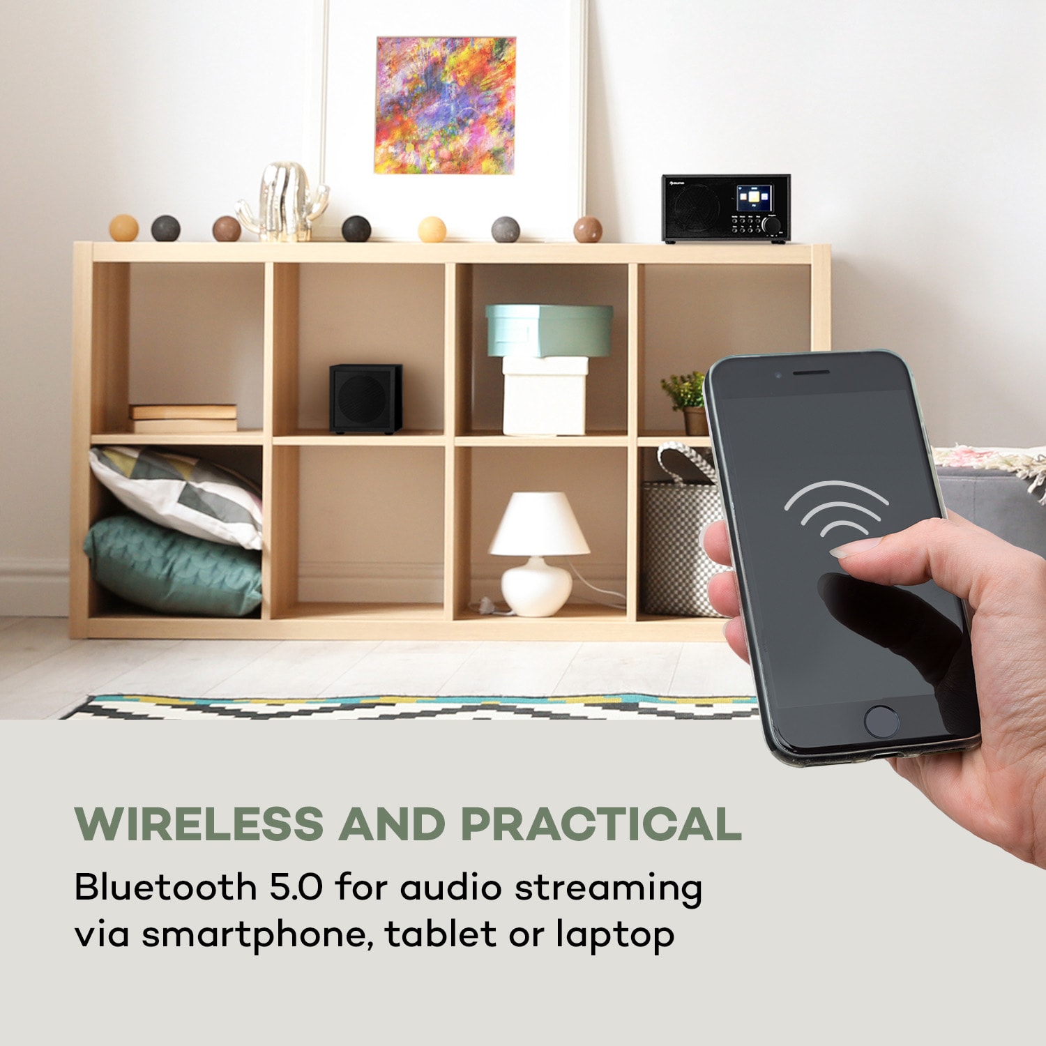 Auna Silver Star Mini Two, internetové DAB+/FM rádio, WiFi, BT, TWS reproduktor – Obrázok 3