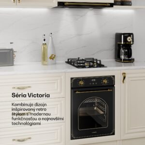 Klarstein Victoria Domino, plynová varná doska, 2 Sabaf horáky, sklokeramika, retro dizajn