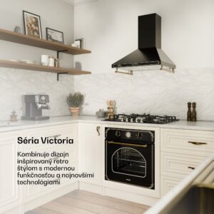 Klarstein Victoria 5, plynová varná doska, 5 Sabaf horákov, sklokeramika, retro vzhľad