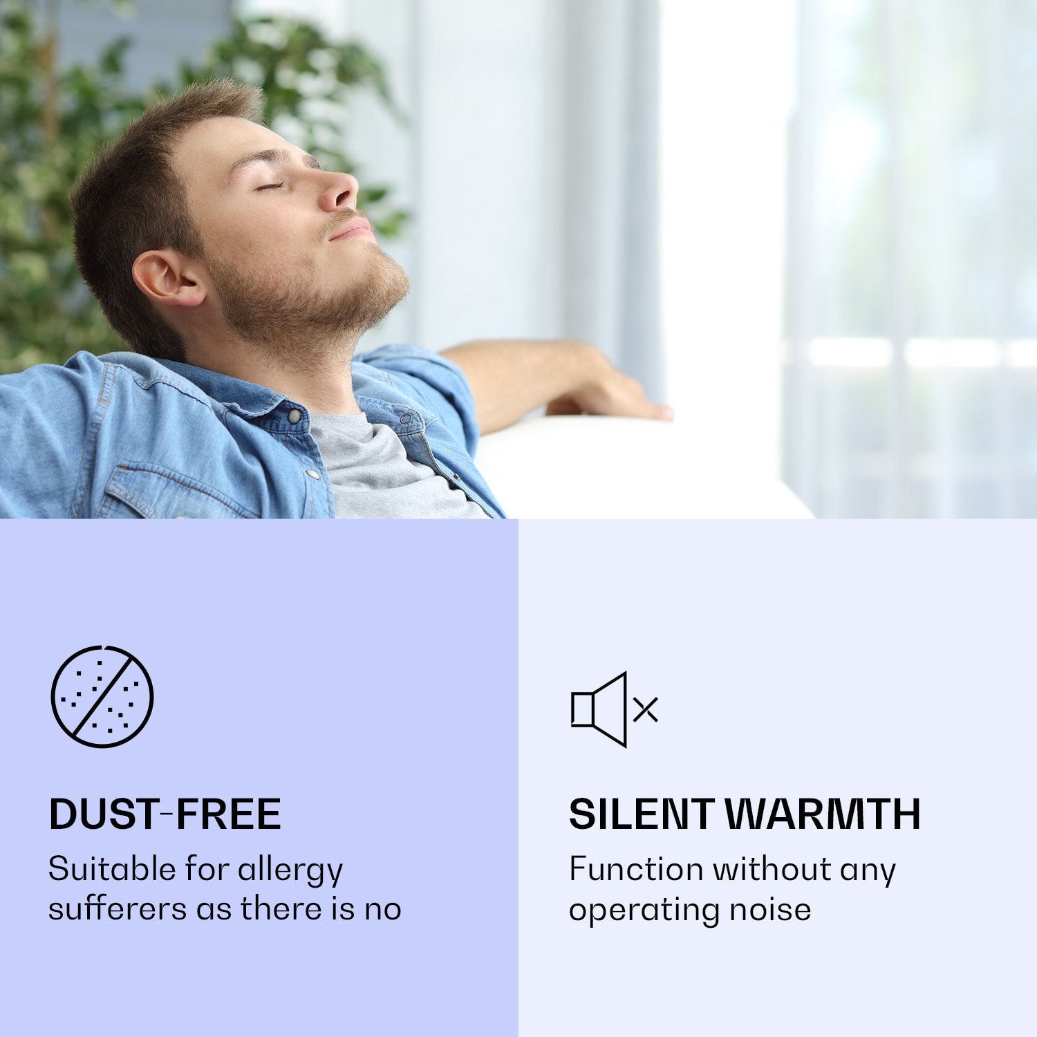 Klarstein Wondersky, infračervený stropný ohrievač, súprava 2 ohrievačov, 60 x 6,5 x 60 cm (Š x V x H), 350 W, IP44 – Obrázok 5