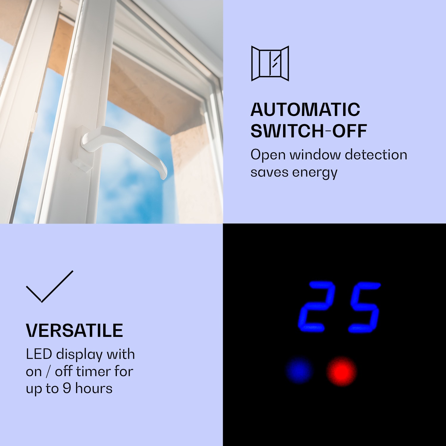 Klarstein Studio Light & Fire 1 Smart, krb, 1000/2000 W, MDF, WiFi Control – Obrázok 3