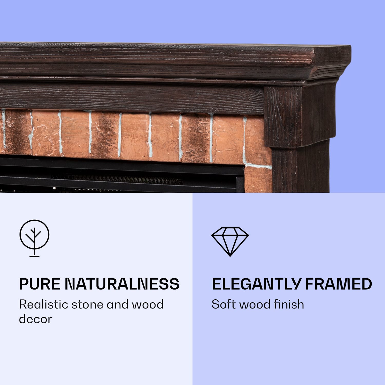 Klarstein Beerenberg, elektrický krb, 1800 W, funkcia vykurovania 10 až 30 °C, diaľkové ovládanie – Obrázok 2