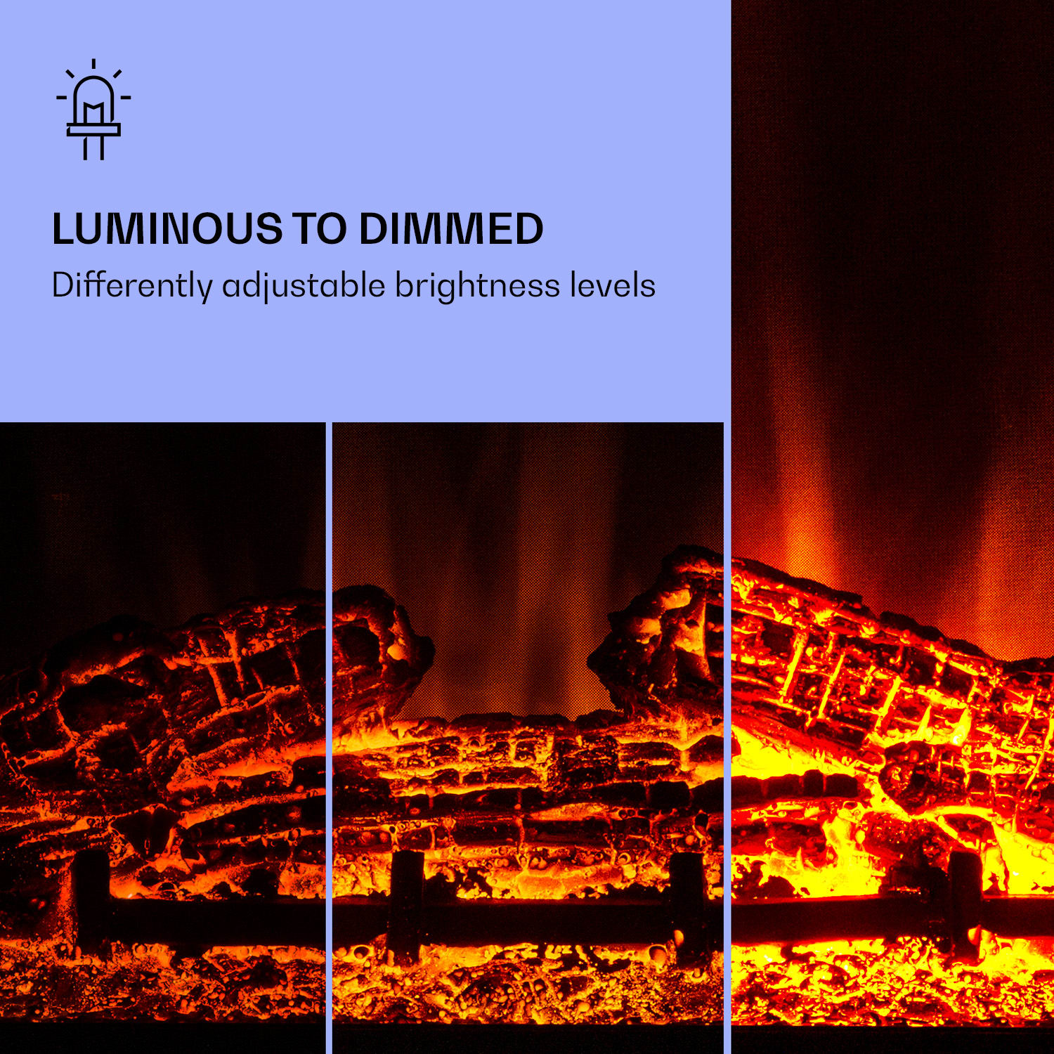 Klarstein Beerenberg, elektrický krb, 1800 W, funkcia vykurovania 10 až 30 °C, diaľkové ovládanie – Obrázok 4