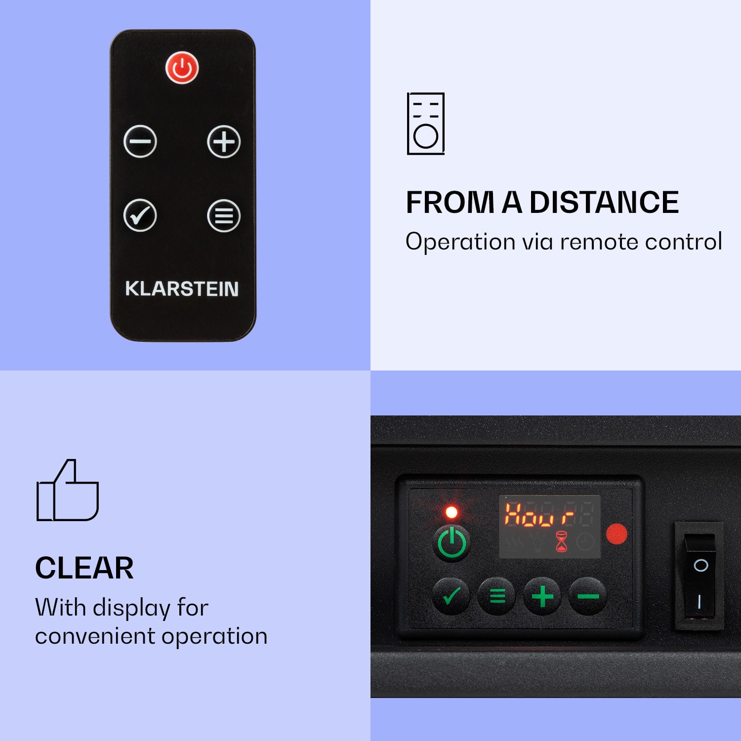 Klarstein Studio 5 Arc, elektrický krb, 1800 W, LED plamene, ventilátor, diaľkové ovládanie – Obrázok 2