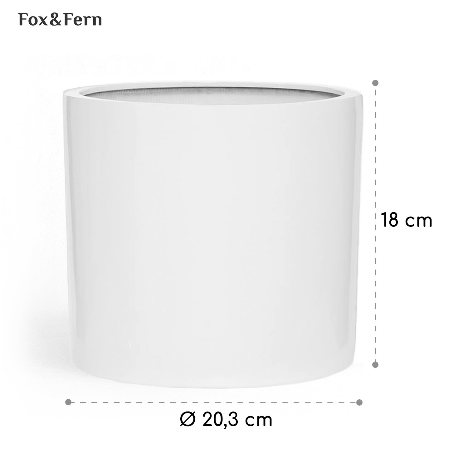 Fox & Fern Gendt, kvetináč, fiberstone, interiér/exteriér – Obrázok 4