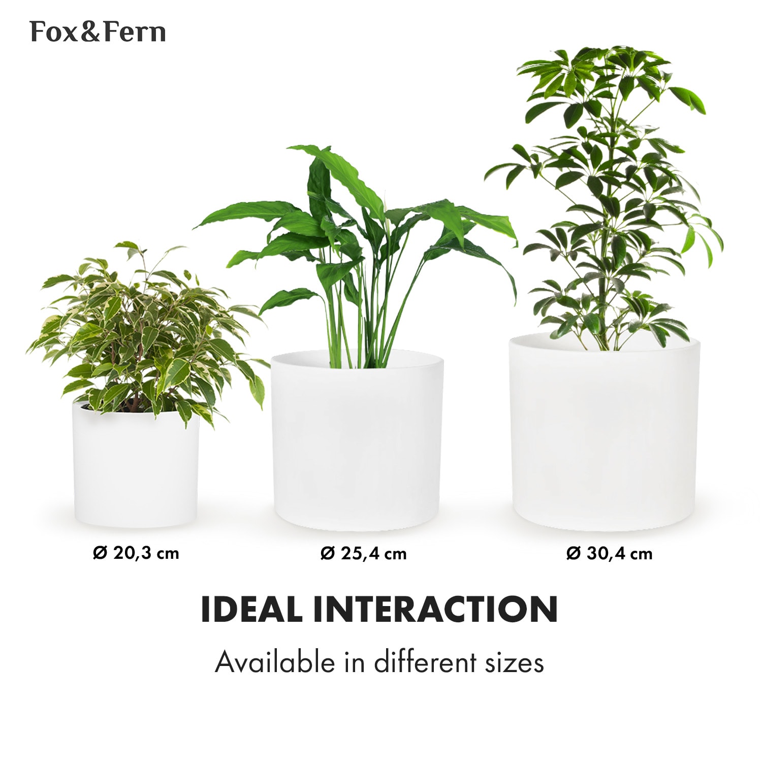 Fox & Fern Venlo, kvetináč, Polystone, interiér a exteriér, 3 veľkosti – Obrázok 5