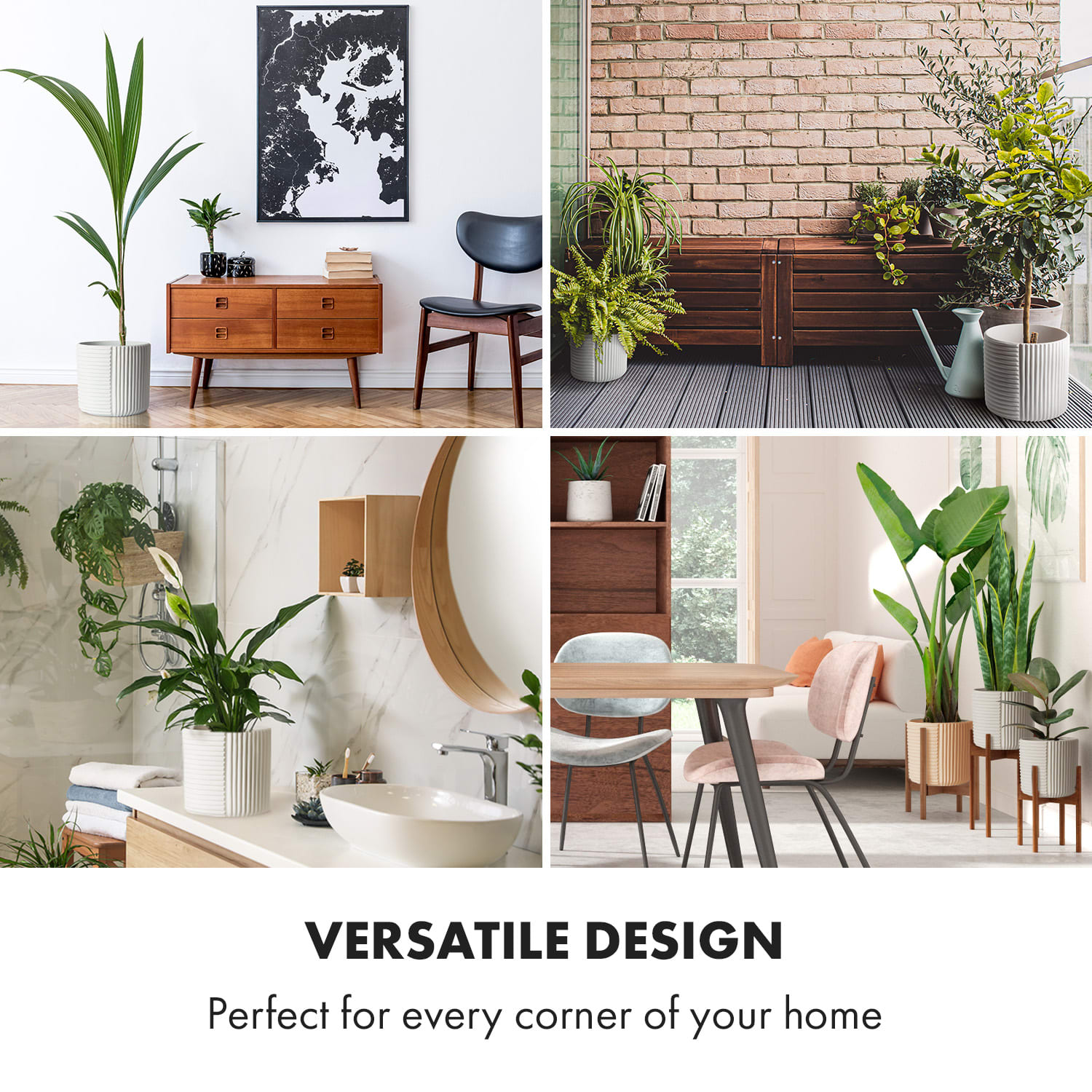 Fox & Fern Hasselt, kvetináč z polystonu, ručne robený