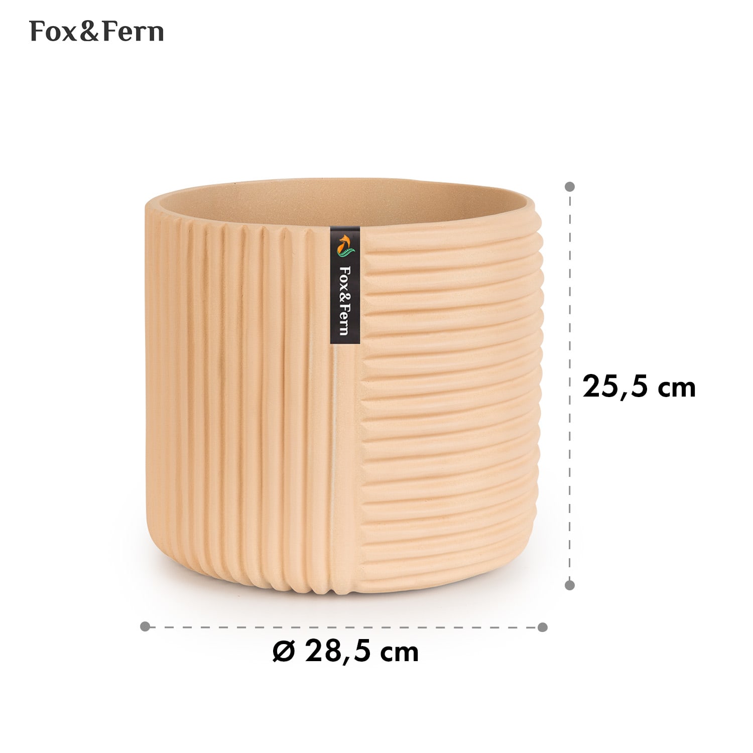 Fox & Fern Hasselt, kvetináč z polystonu, ručne robený – Obrázok 4