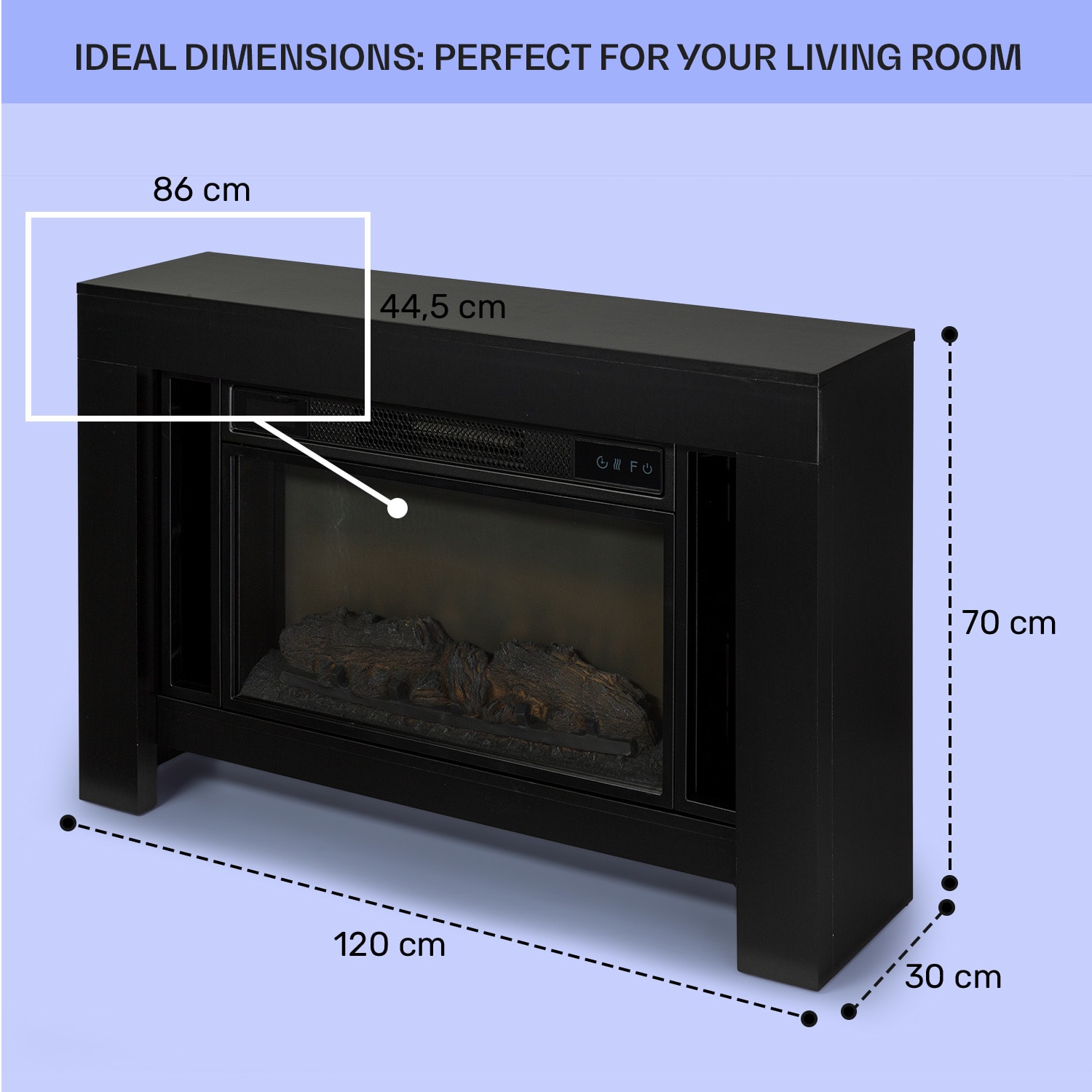 Klarstein Studio Loft 2, elektrický krb, 1900 W, LED technológia, diaľkové ovládanie – Obrázok 4