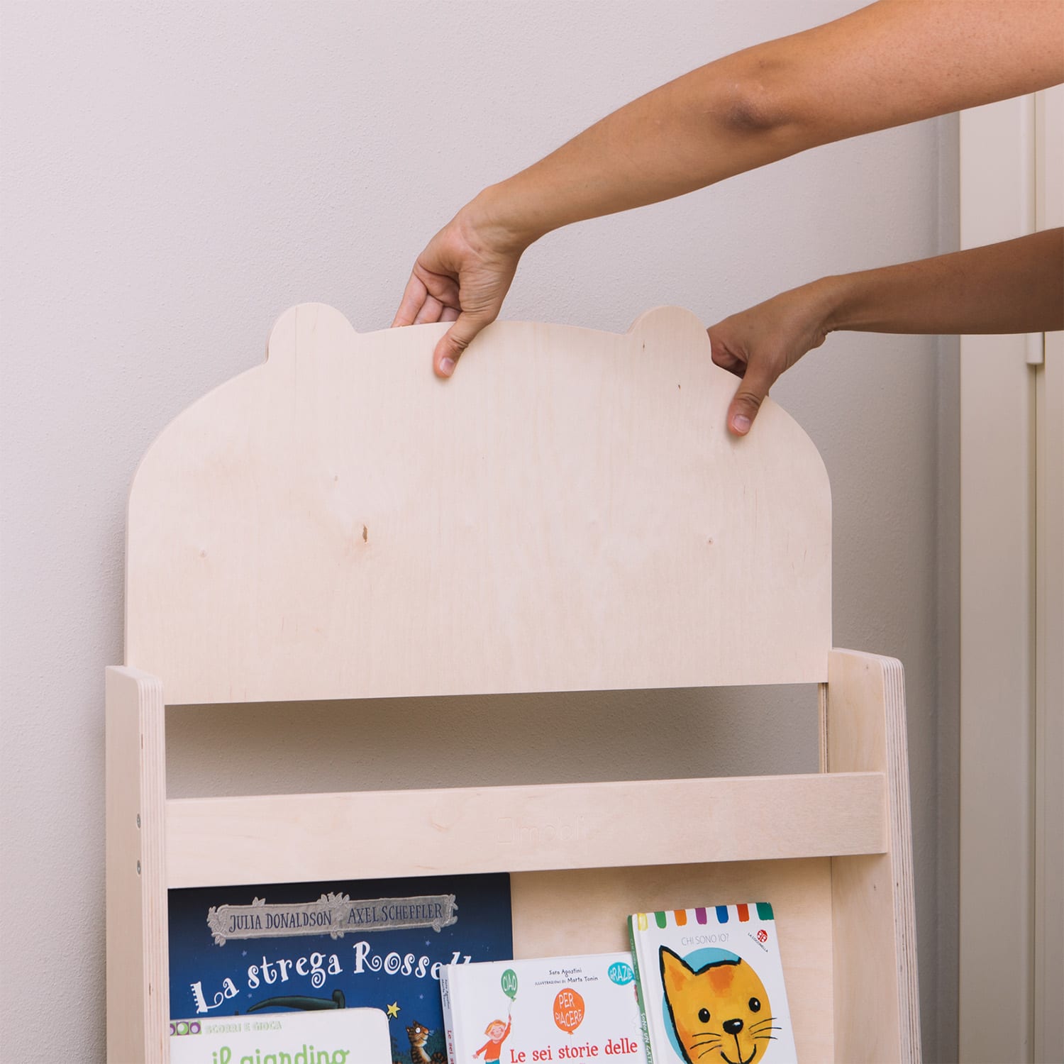 Mobli Dotty, Natural Haus, detský regál na knihy, Montessori, multiplex, 60 × 95 × 13 cm – Obrázok 2