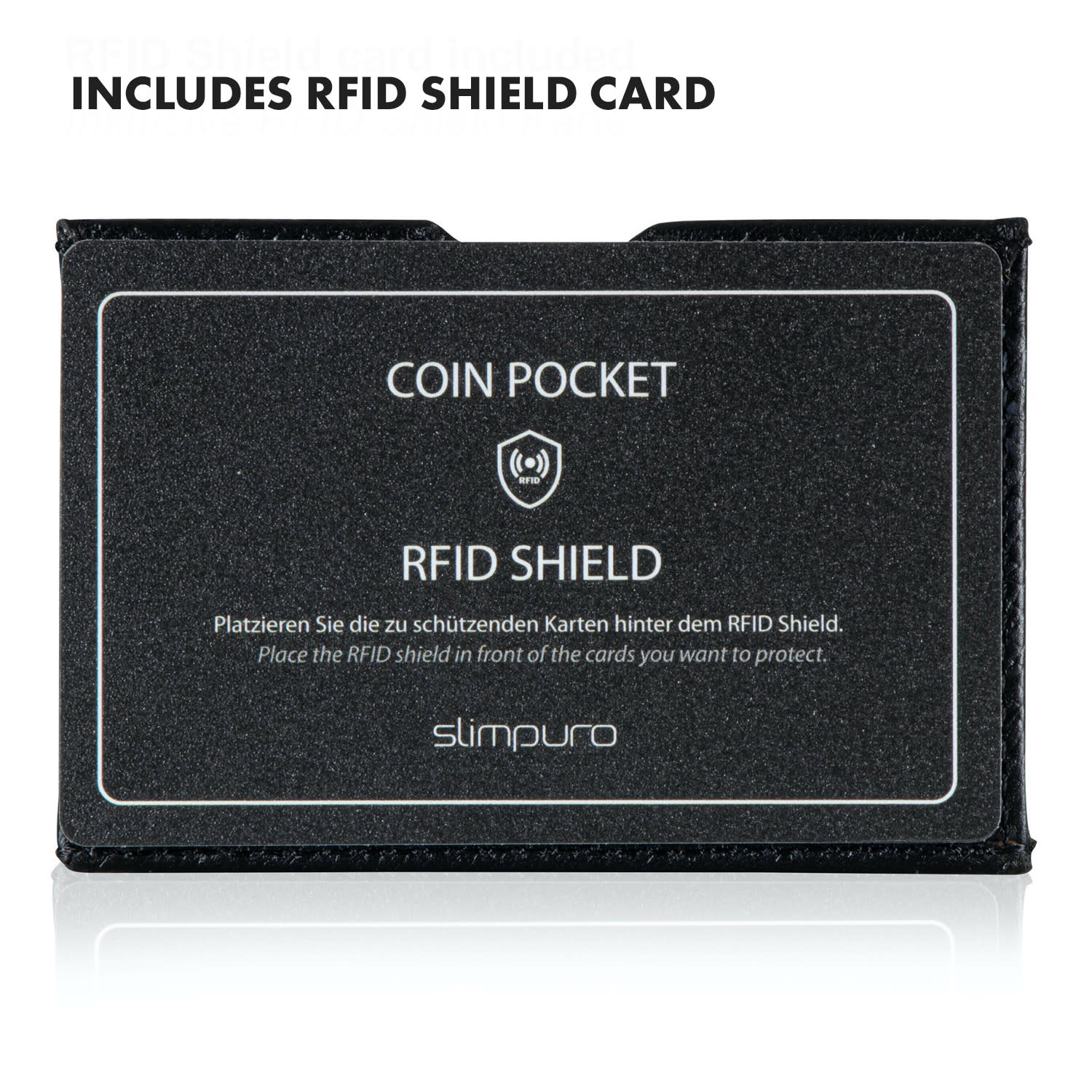 Slimpuro Coin Pocket s ochrannou kartou RFID pre ZNAP Slim Wallets 8 a 12, spínací gombík – Obrázok 4