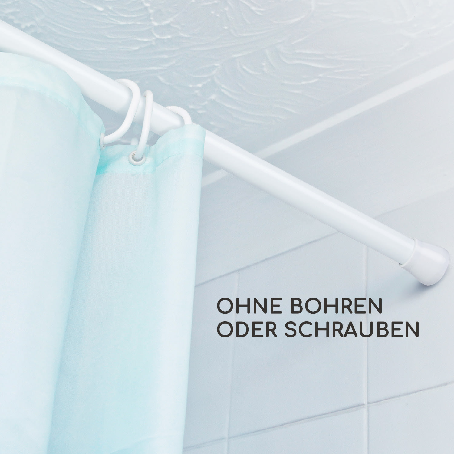 Blumfeldt Stamina S, teleskopická tyč, na sprchový záves, 70 – 120 cm, protišmyková – Obrázok 3