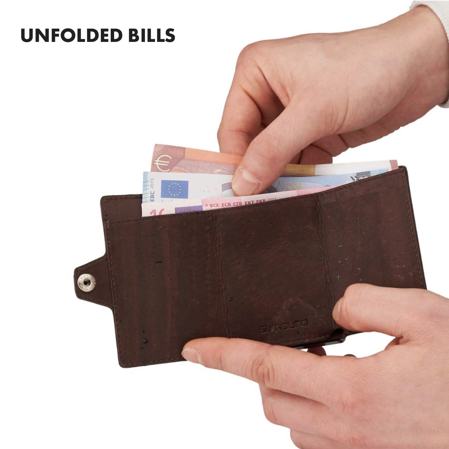 Slimpuro ZNAP, tenká peňaženka, 12 kariet, priečinok na mince, 8,9 × 1,8 × 6,3 cm (Š × V × H), RFID ochrana – Obrázok 3
