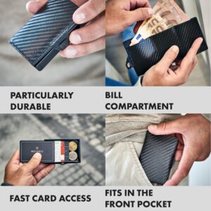 Slimpuro ZNAP, tenká peňaženka, 12 kariet, priečinok na mince, 8,9 × 1,8 × 6,3 cm (Š × V × H), RFID ochrana