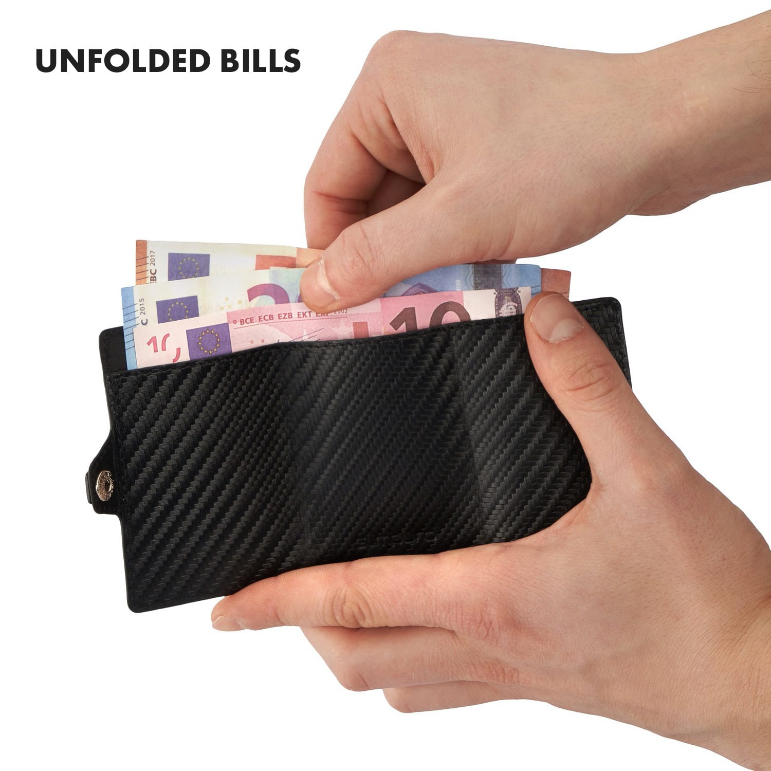Slimpuro ZNAP, tenká peňaženka, 12 kariet, priečinok na mince, 8,9 × 1,8 × 6,3 cm (Š × V × H), RFID ochrana – Obrázok 3