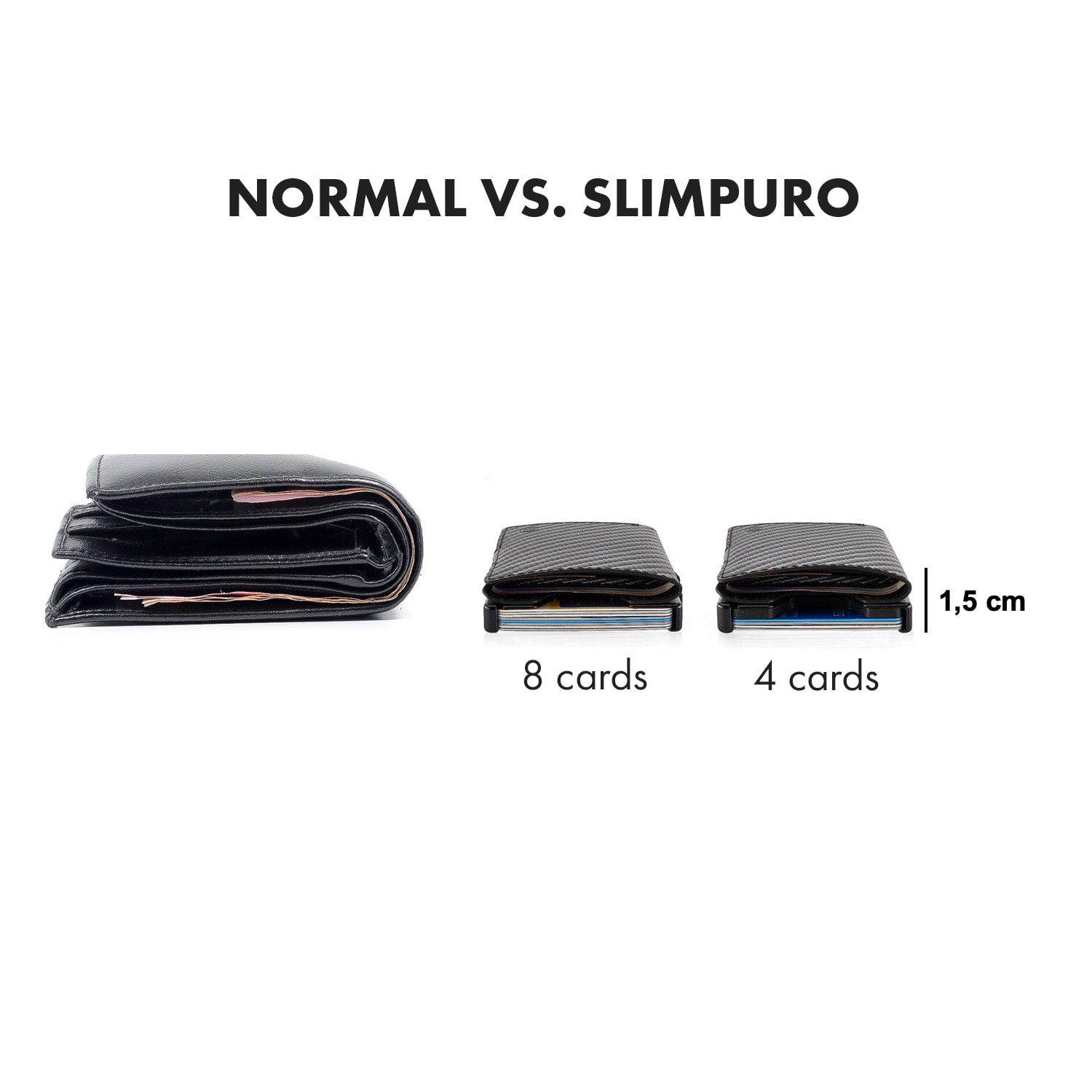 Slimpuro ZNAP Slim Wallet, 8 kariet, priehradka na mince, 8,9 x 1,5 x 6,3 cm (Š x V x H), ochrana RFID – Obrázok 5
