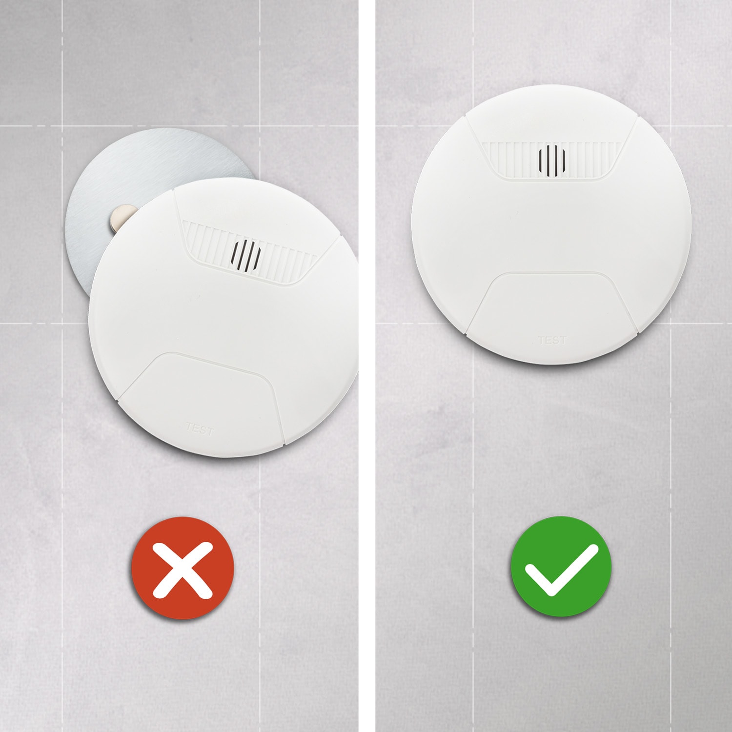 SHD by oneConcept Magnetic mount, Magnetický držiak pre detektory dymu, od Ø 7 cm samolepiaci, – Obrázok 2