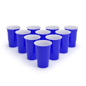 BeerCup Williams, modré párty poháre na beer pong, v štýle amerických univerzít, 473 ml, loptičky a pravidlá