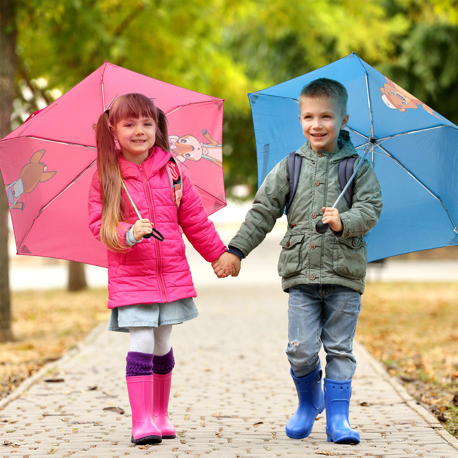 Monte Stivo Votna, detské dáždniky, 90 cm Ø, reflexné, skladacie